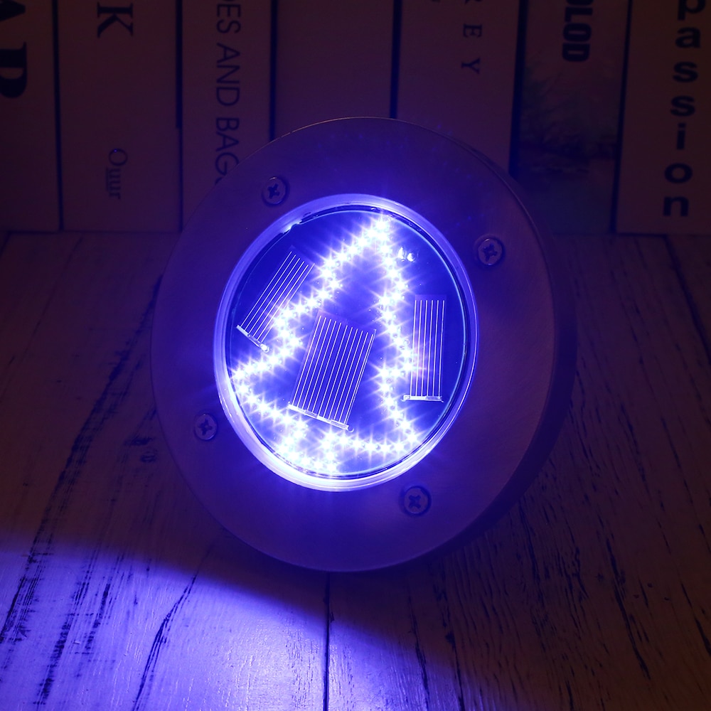 Luces de discoteca de lámpara de suelo luz enterrada para hogar, jardín, cubierta, canaleta, energía Solar, árbol de Navidad, respetuoso con el medio ambiente, flor duradera para exteriores