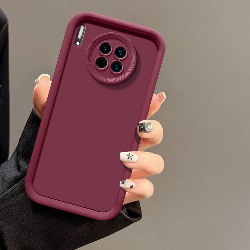 Para Huawei Y9a funda Huawei FRL-22, FRL-23, FRL-L22, FRL-L23 funda protectora para teléfono cámara protección anticaída cubierta suave: Rojo