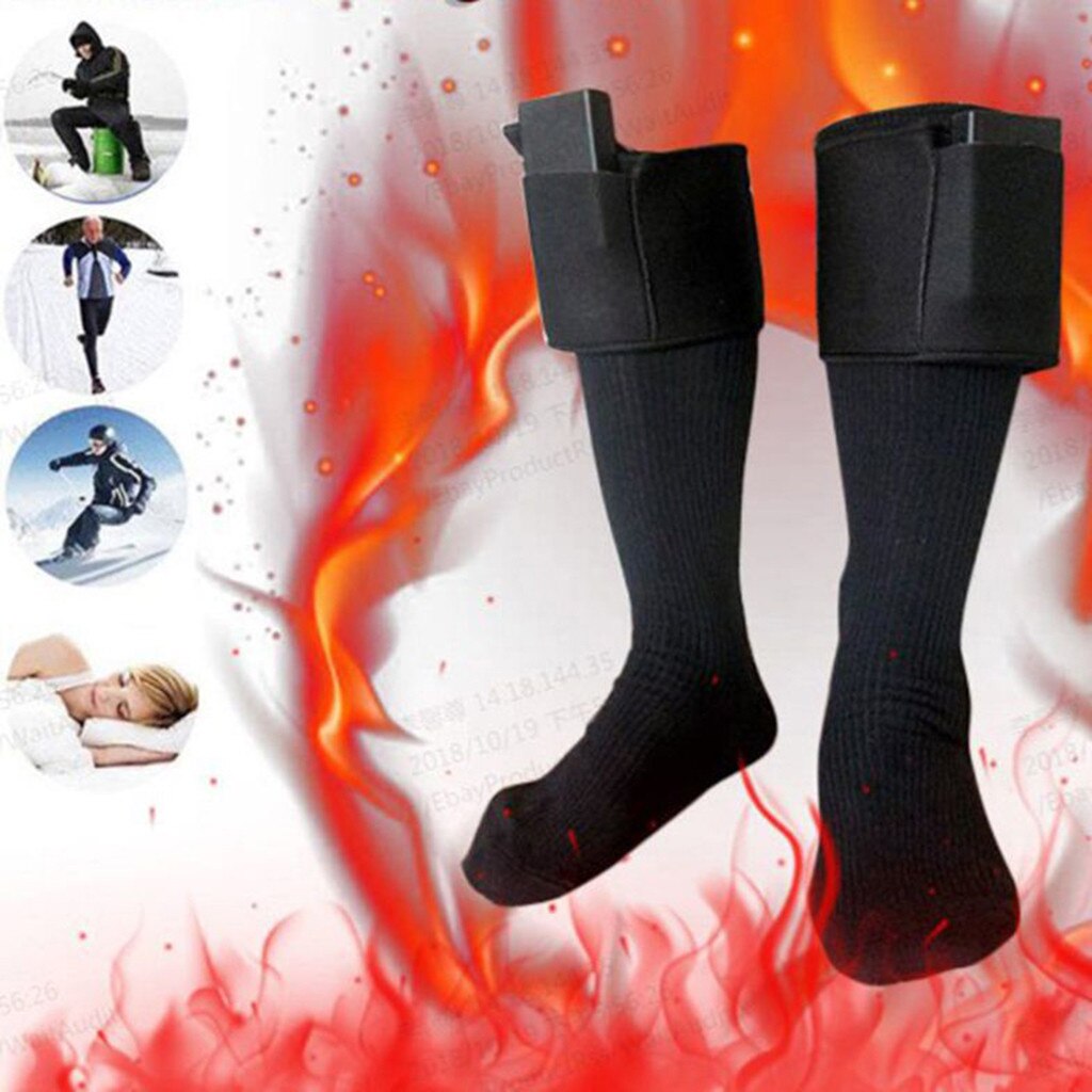 40 # Elektrische Verwarming Sokken Oplaadbare Batterij Aangedreven Winter Warm Outdoor Skiën Fietsen Sokken Thermische Sokken Sport Sokken: Default Title