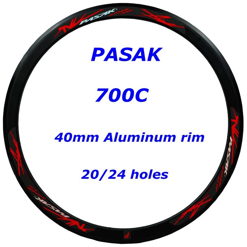 700C road bike rims wheel rims 20hole 24hole method mouth aluminum alloy 40mm 660g double knife ring