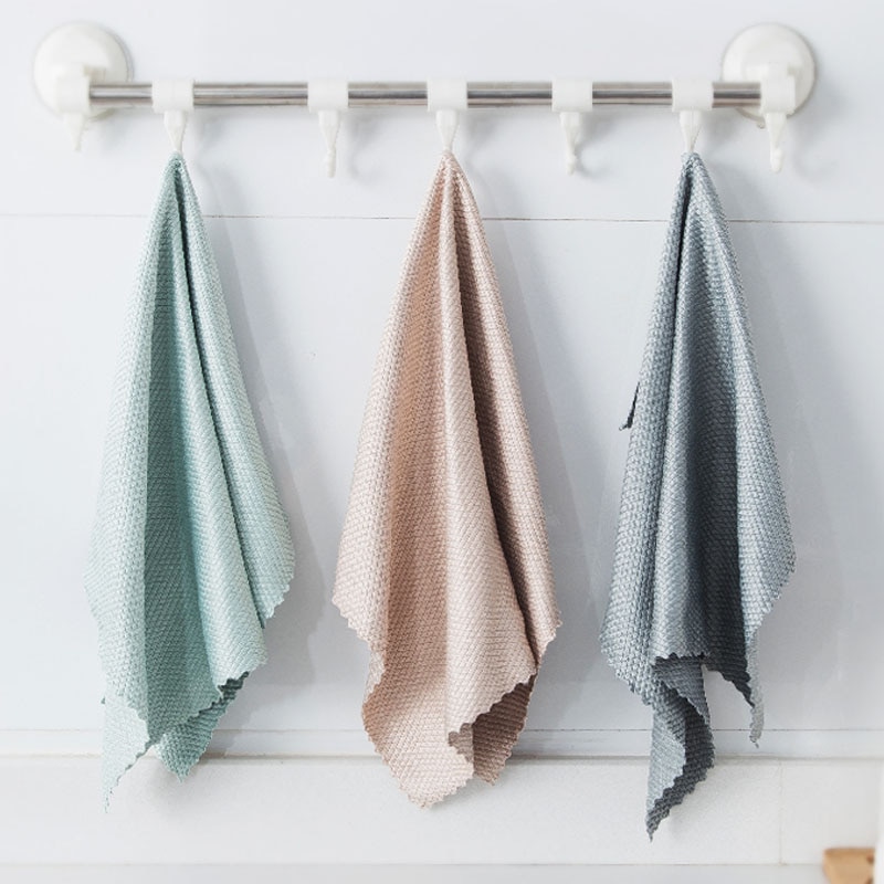 3Pcs/set Cleaning Cloth Kitchen Tools Towel For Window Glass Home Cleaning Tool Floor Rags Bowl Dish Ceramic Tile Wipe Duster