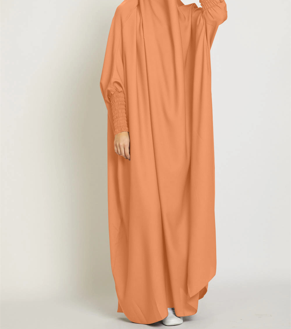 Abito da donna medievale Dubai Türkiye Abito grande altalena tinta unita Abbigliamento genitore-figlio Ramadan Eid Al-fitr Abiti da preghiera musulmani: S / Cachi