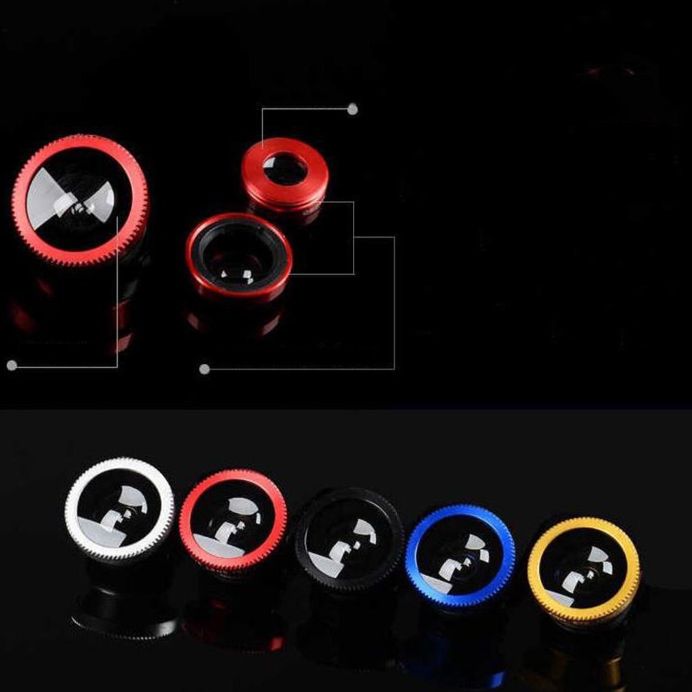 Duurzaam Universele 3 In 1 Mobiele Telefoon Lenzen Fish Eye Smartphone Groothoek Macro Camera Celular Lens Kit