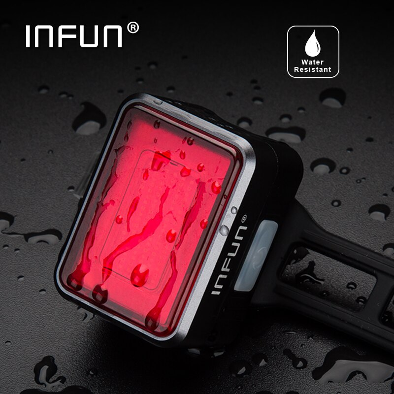 INFUN F50 Fahrrad Rücklicht Rücklicht Fahrrad Automatische Bremse Induktion straße MTB Radfahren Ladung FÜHRTE Sicherheits Lauf Lampe
