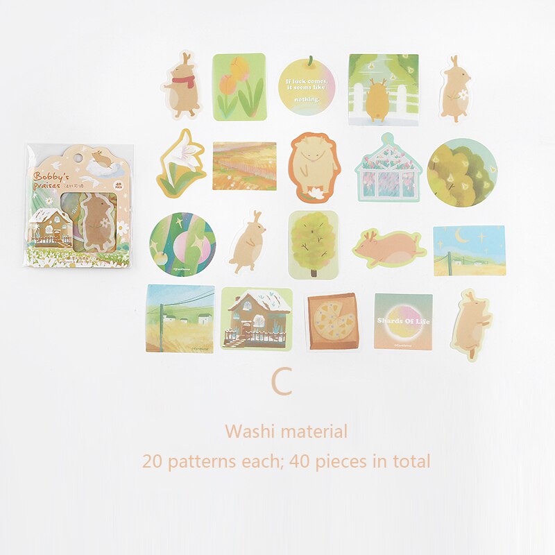 Sig.carta 4 design impostato spento con a sogno serie di Bronzing animale domestico grandi adesivi mini adesivi decorazione materiale adesivo fai-da-te: C