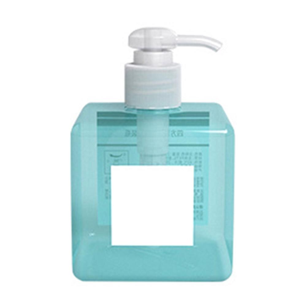 250/450Ml Duidelijk Fles Vierkante Dispenser Zeep Schuim Schuimende Pomp Lege Plastic Storage Container Vloeibare Douchegel Schuim pomp: Blue250ml