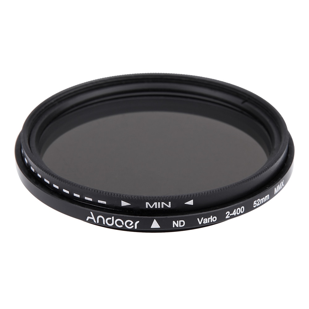 Andoer 52Mm Nd Filter Fader Neutral Density Verstelbare ND2 Om ND400 Variabele Optische Glas Filter Voor Canon Nikon Dslr camera &#39;S