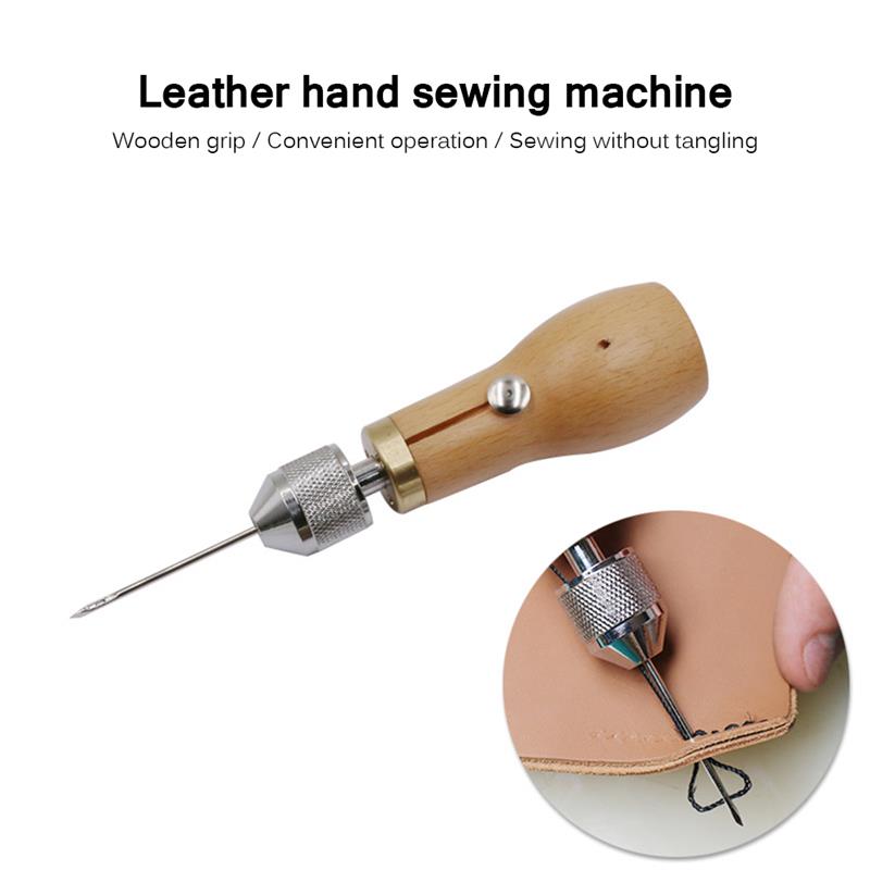 Metal + træ læder værktøj gør det selv hurtig stitcher syning syl værktøjssæt læder sejl & lærred reparation