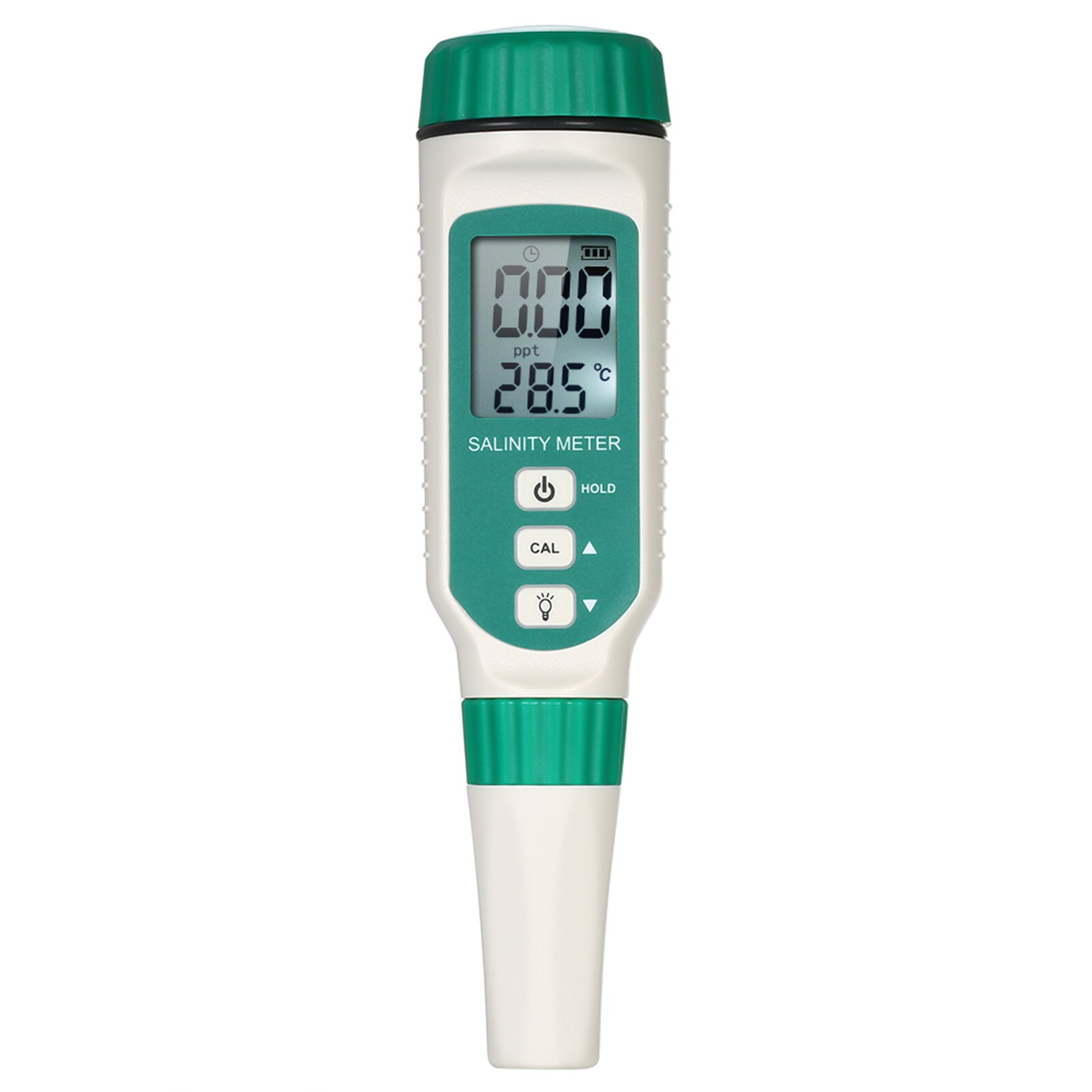 Salinity Meter ATC Salinometer Salt Gauge Salty Brine Meter Seawater Salinity Tester Meter with 0.00ppt-9.99ppt 10.0ppt-50ppt