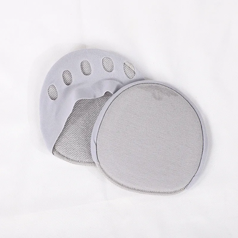 Vijf Tenen Voorvoet Pads Voor Vrouwen Hoge Hakken Half Inlegzolen Eelt Likdoorns Voetpijnverzorging Absorbeert Schok Sokken Teen Pad Inserts Voet: GRIJS