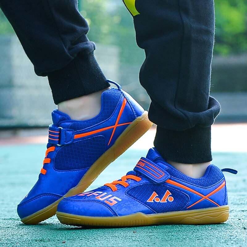 Kids Table Tennis Shoes Breathable Non-slippery Ping Pong Racket Shoes Boys Girls Lightweight Children Sports Training Sneakers
