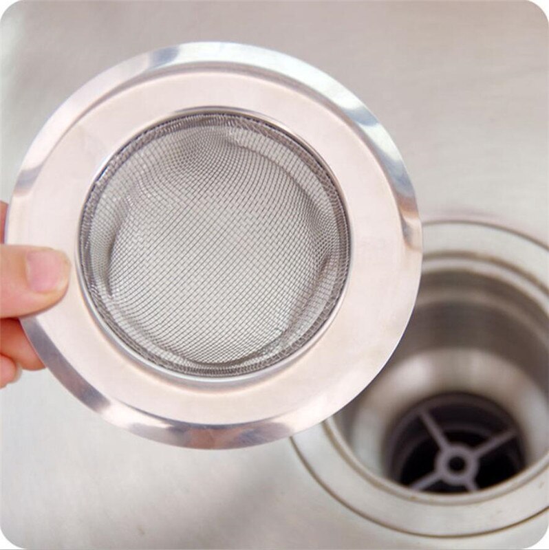 Rede de vazamento para ralo, pia para cozinha e banheiro, limpeza de escória, aço inoxidável, filtro para pia da cozinha