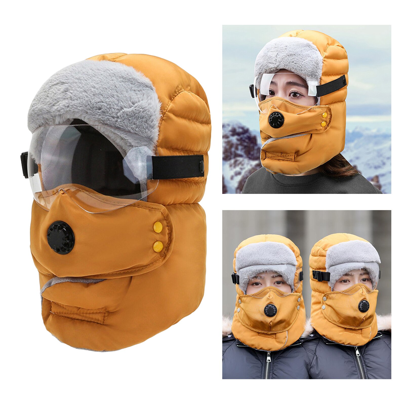 Unisex Balaclava Winter Warm Hat Trapper Cap Face Eye Protection Windproof