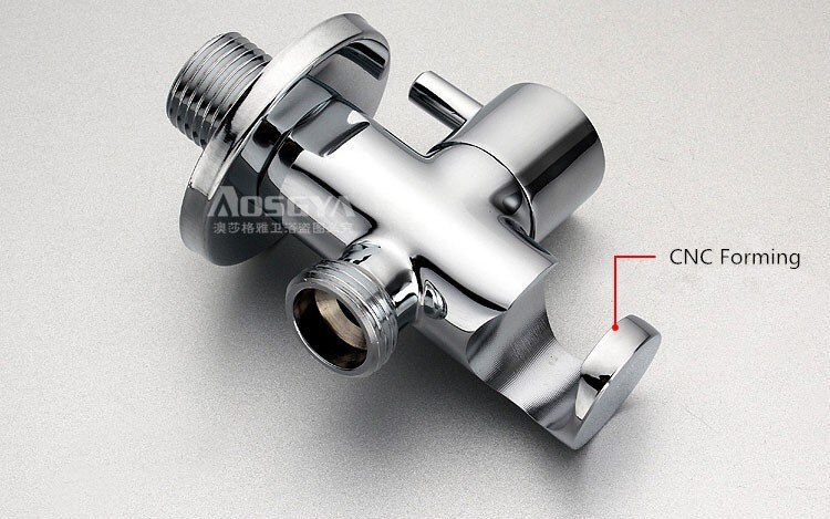 Bathroom Angle Valve with Holder for Toilet / Sink / Basin / Water Heater Angle Valves 1/2" Faucet Brass