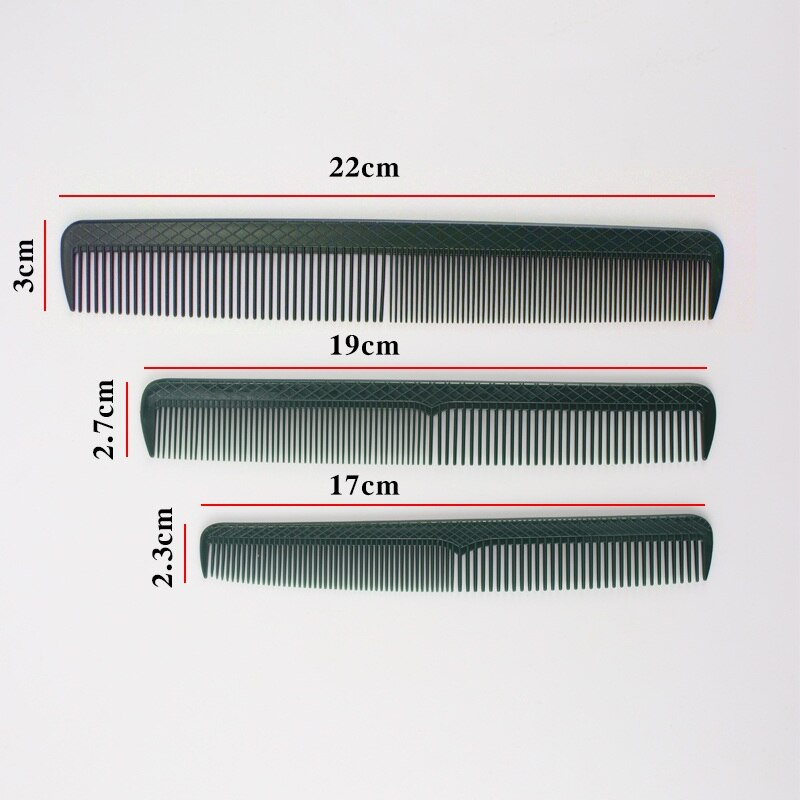 Salon Hairdresser Cutting Hair Comb Barber Special Anti-Static Comb Barber Hairdressing Hair Care Styling Tool: SZ007-Green-3pc