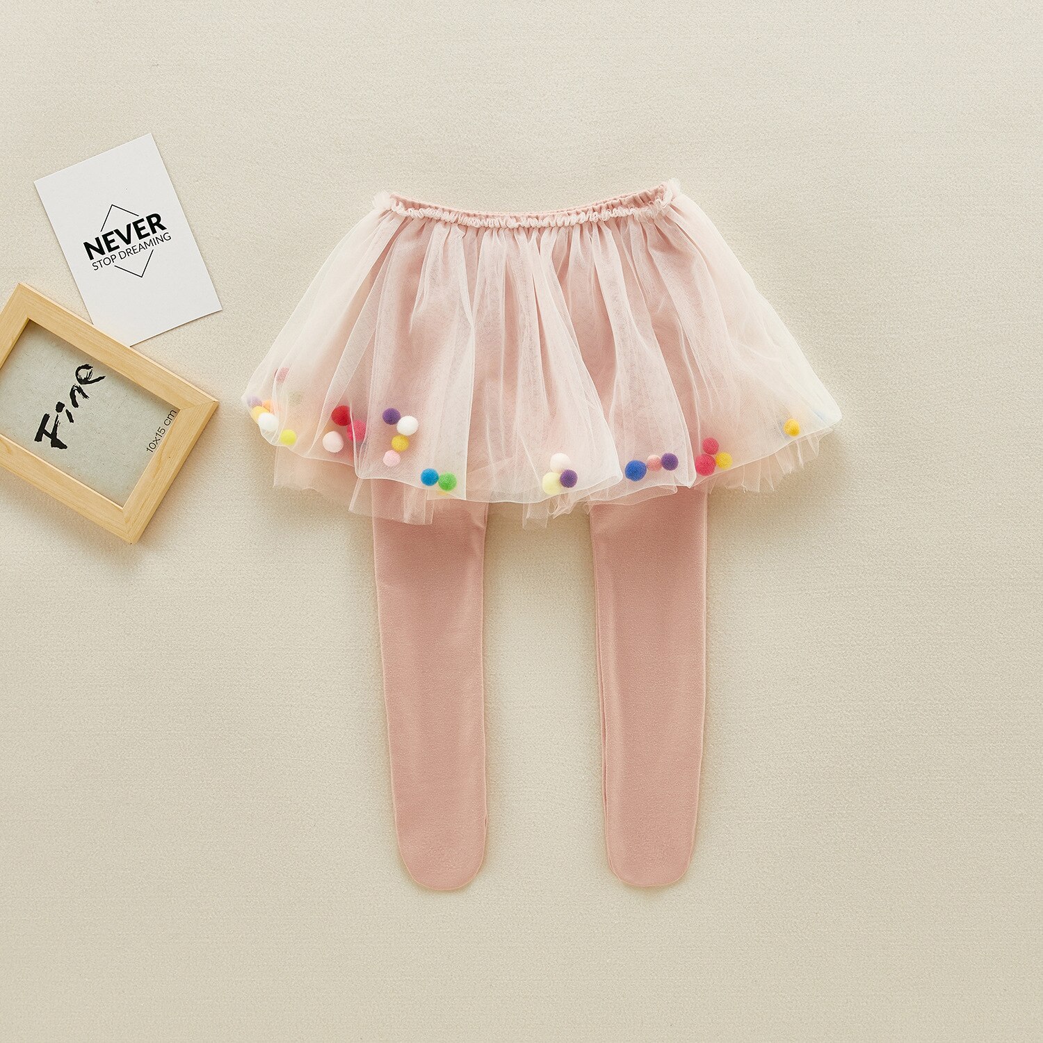 Automne nouveaux enfants Leggings collants bébé Net fil jupe bouffante Leggings mignons enfants fille Leggings: GZ81pink / 6M