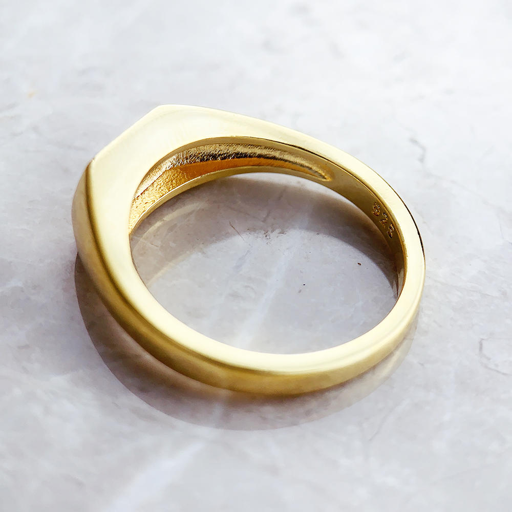 Anello con sigillo Stella vintage in oro stile europeo gioielleria raffinata nostalgica per le donne Estate nuovissimo regalo in argento sterling puro 925