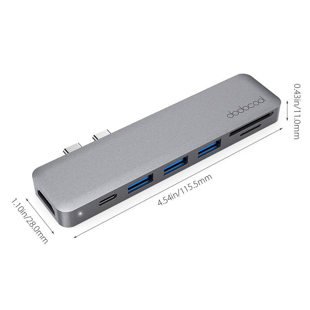 dodocool usb hub usb 3.0 hub type c usb c hub with HDMI Adapter Dock for macbook pro accessories USB-C 3.1 Splitter