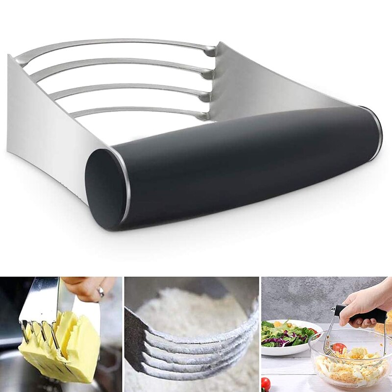 Pastry Cutter, Biscuit Cutter, Dough Scraper, Silicone Baking Mats, Stainless Steel Pastry Blender Set, Dough 5 Pcs/Set