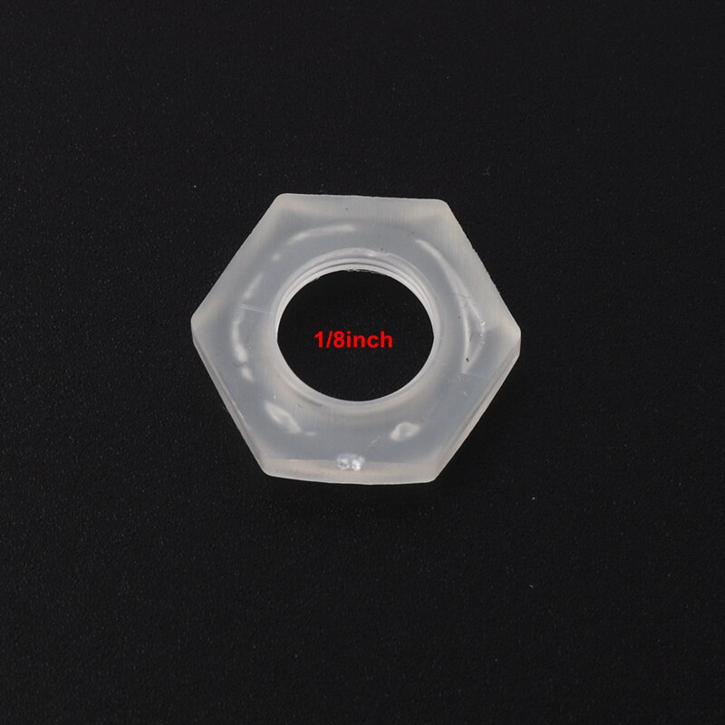 20pcs 4mm Thick Plastic Nut Female Thread Nylon Hex Nuts 1/8''1/4''3/8''1/2''3/4'' Plastic Hexagon Nuts: 1l8inch