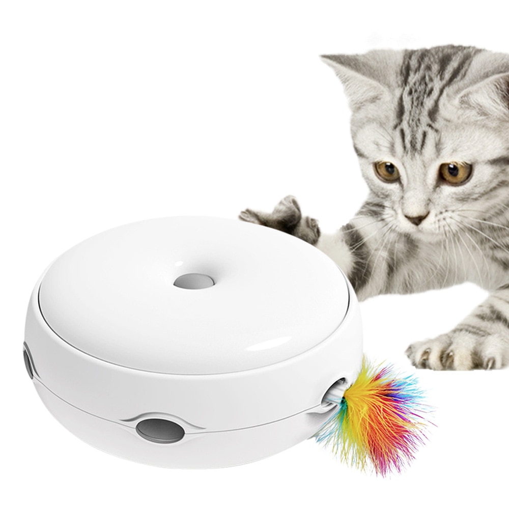 Juguete eléctrico para gatos, palo giratorio automático antideslizante,