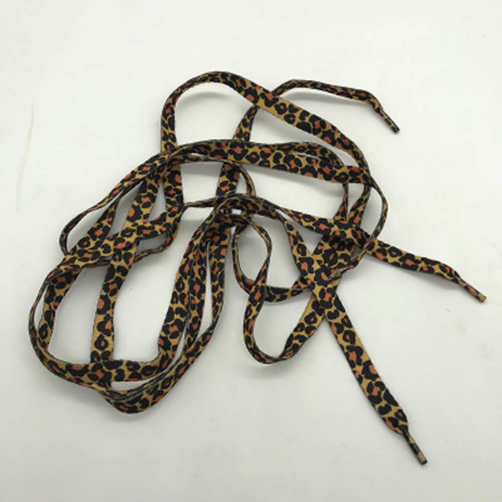 Cordones clásico con estampado de leopardo para hombre y mujer, cordones para zapatillas deportivas, a la , para niños y adultos, 1 par