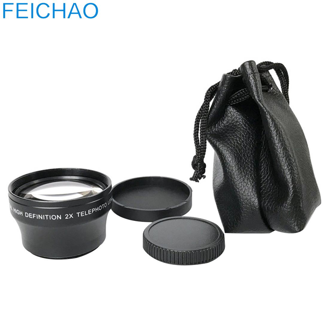 Camera Lens Optische Glas 37Mm 2X/52Mm 2X Vergroting Hd Tele Converter Tele 10X Macro Lens Voor mobiele Mobiele Telefoon Dslr