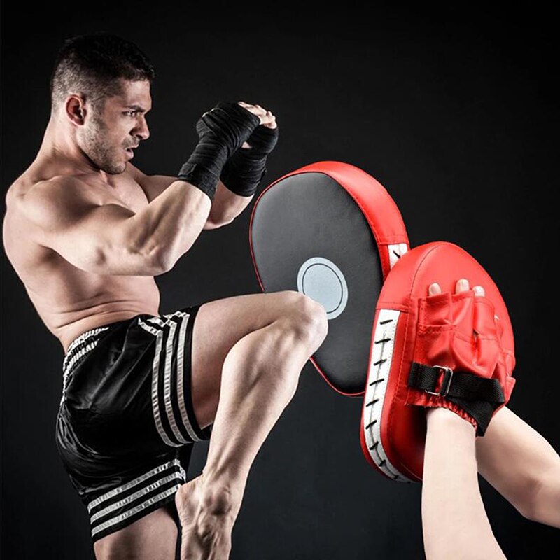 1Pc Kick Boxing Mitt Focus Gloves Pad Training Punch Target PU Leather Palm Pad