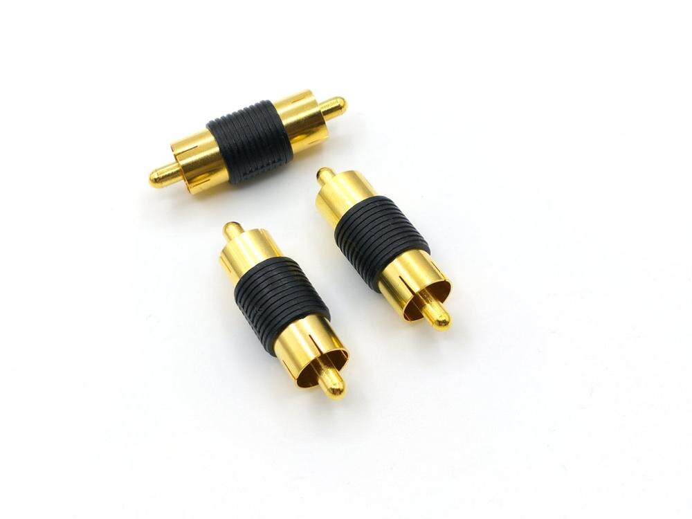 5 stk gull rca phono kobling rca hann til rca hann lyd video kontakt
