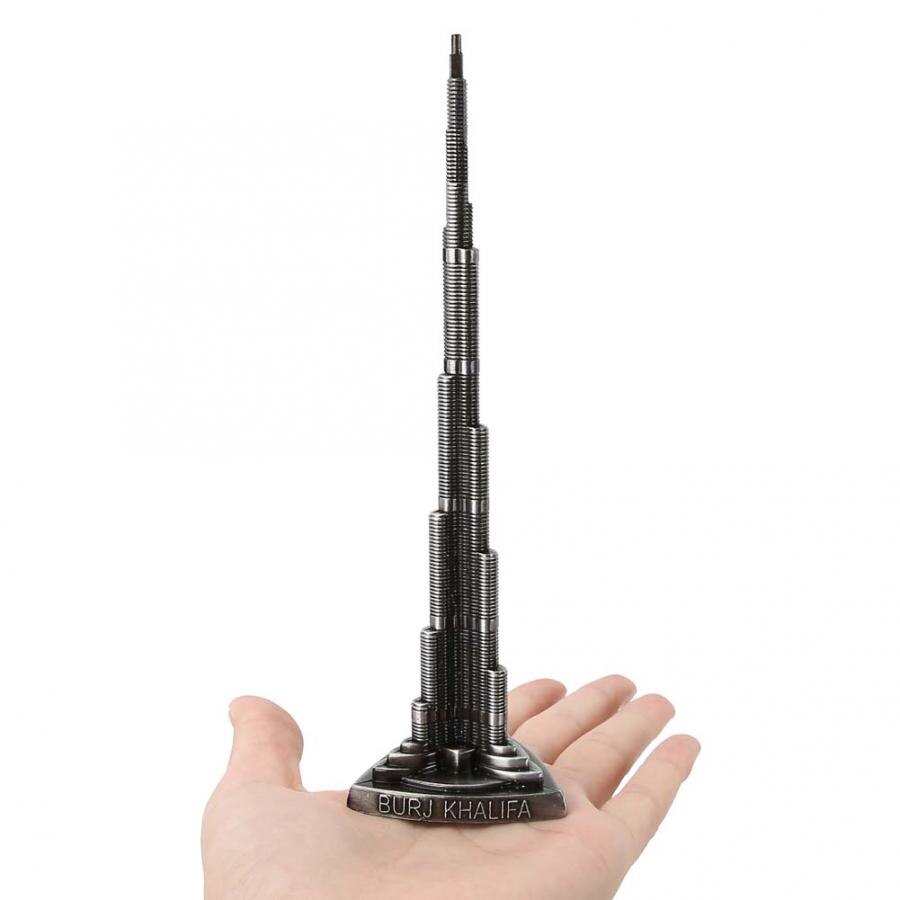 Miniature Burj Khalifa Tower Model Alloy Miniature Dubai Tower Model Arts Craft Office Home Desktop Decor