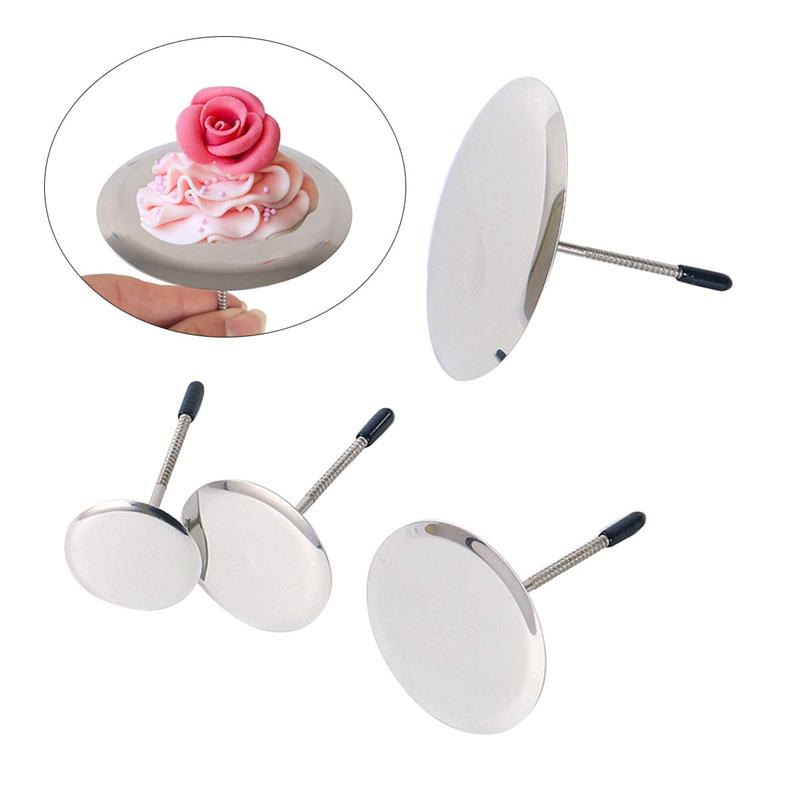4 Stuks Rvs Cake Bakken Verwarming Core Bloem Decoreren Nagels Cake Cupcake Decor Gereedschap (L, diameter 5 Cm)