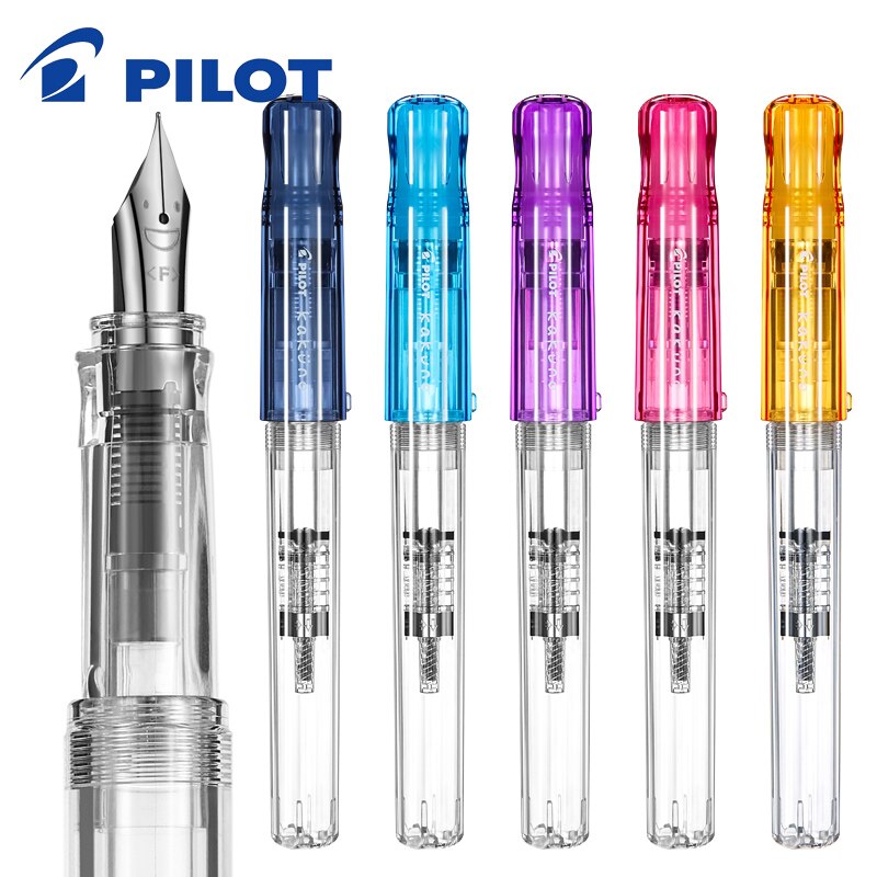 PILOT édition limitée KAKUNO Smiley stylo plume FKA-1SR spécial EF / F / M pointu bureau pratique échange de mots cartouche d'encre