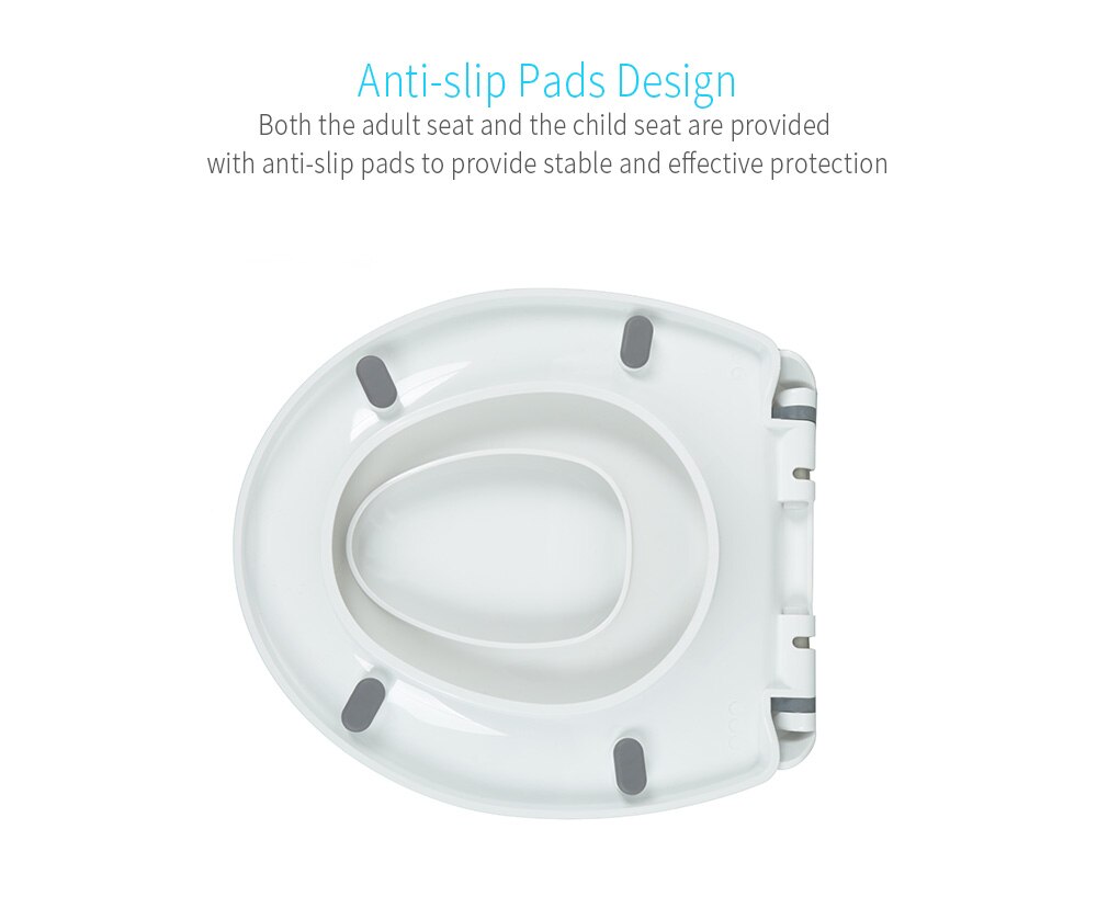 Round Adult Toilet Seat With Child Potty Training Cover PP Material Double Seats Safe Convenient For Adult Children