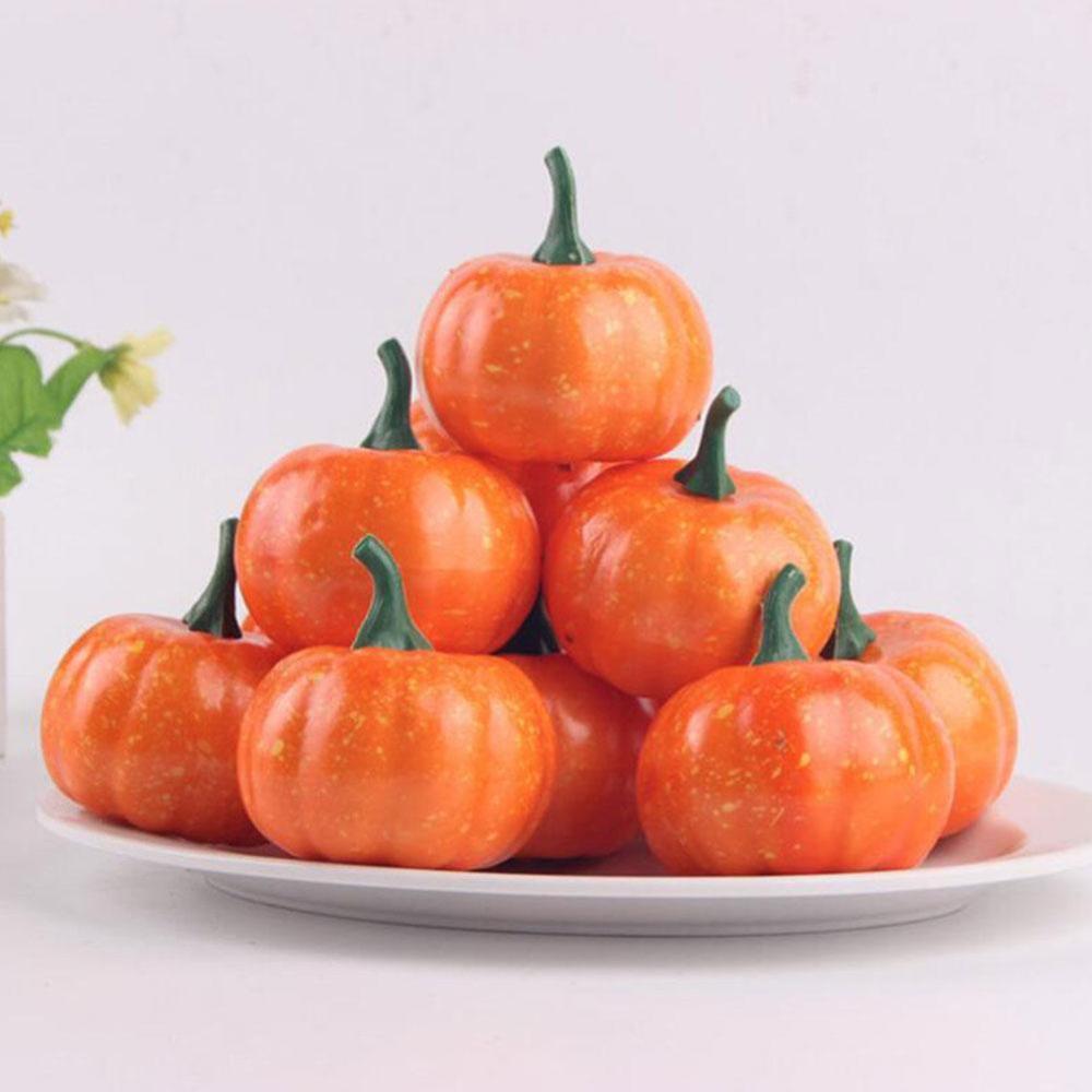 1PC 5.5cm Mini Foam Pumpkin Halloween Decoration Small Crafts DIY Festival Home Decor Halloween Simulation Party Supplies M7B3