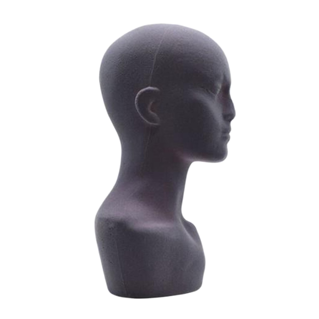 Cabeza de poliestireno para hombre, soporte para pelucas, auriculares, sombreros, cabeza de maniquí femenino