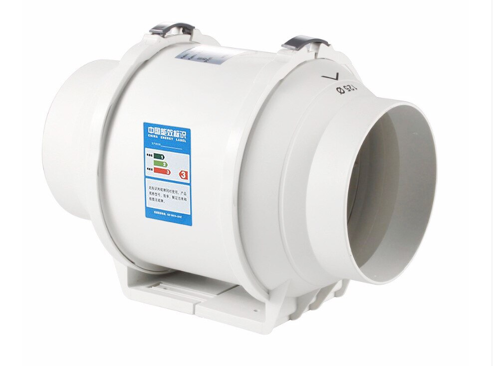 4 inch 220V Exhaust Fan Home Silent Inline Pipe Duct Fan Bathroom Extractor Ventilation Kitchen Toilet Wall Air Clean Ventilator