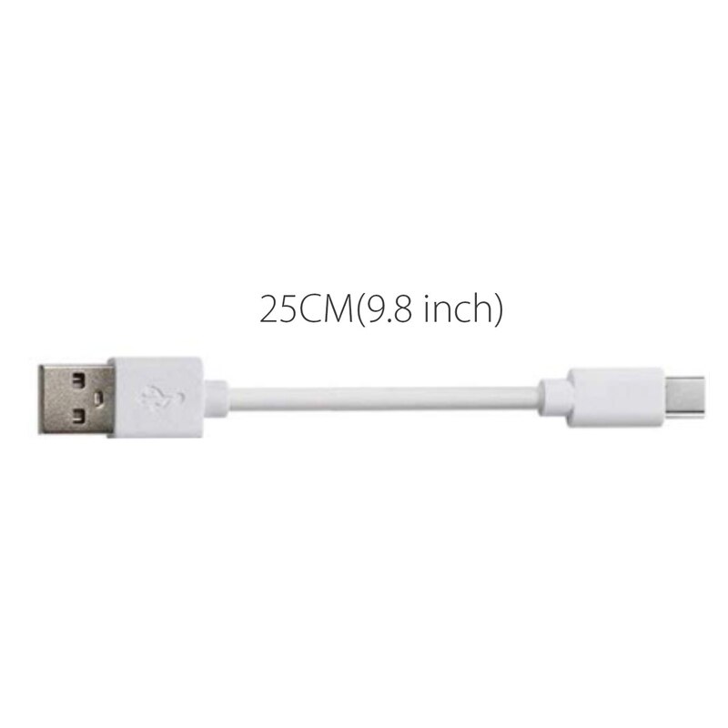 6 stks/set korte Opladen Kabels 25cm voor iphone Android USB C Type c Kabel voor Opladen Station Snel Opladen 2A Flexibele Wit