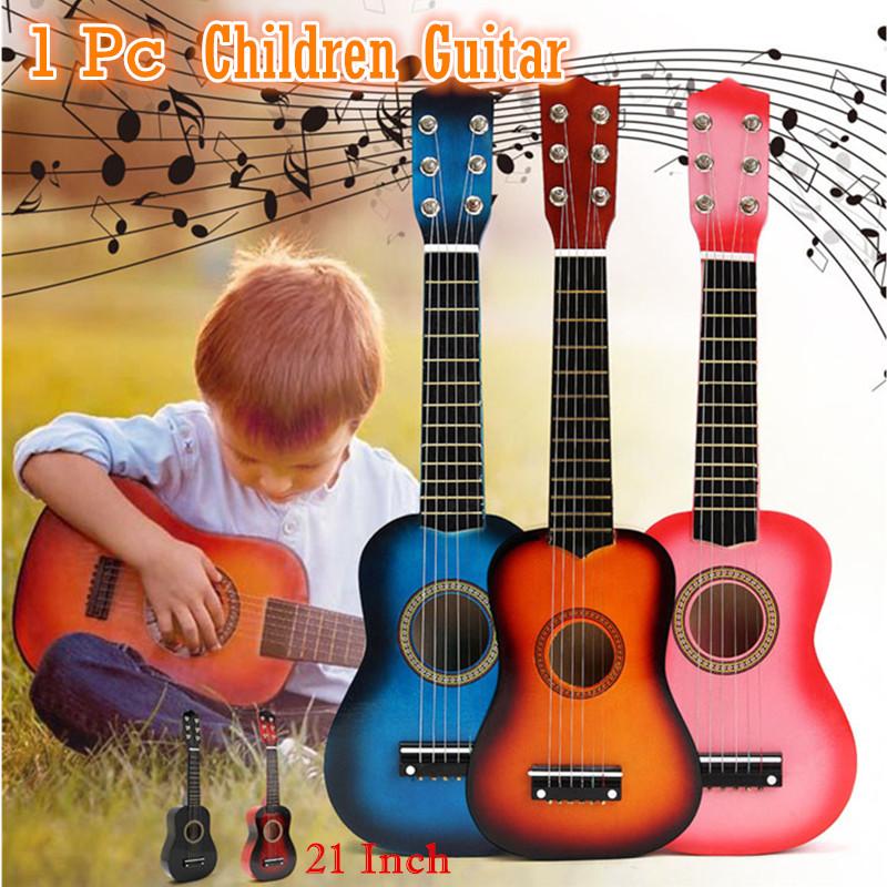 Draagbare 21 Inch Mini Ukelele Akoestische 6 Strings Ukulele Kleurrijke Mini Gitaar Voor Kinderen Kids Beginners Home-Scholing