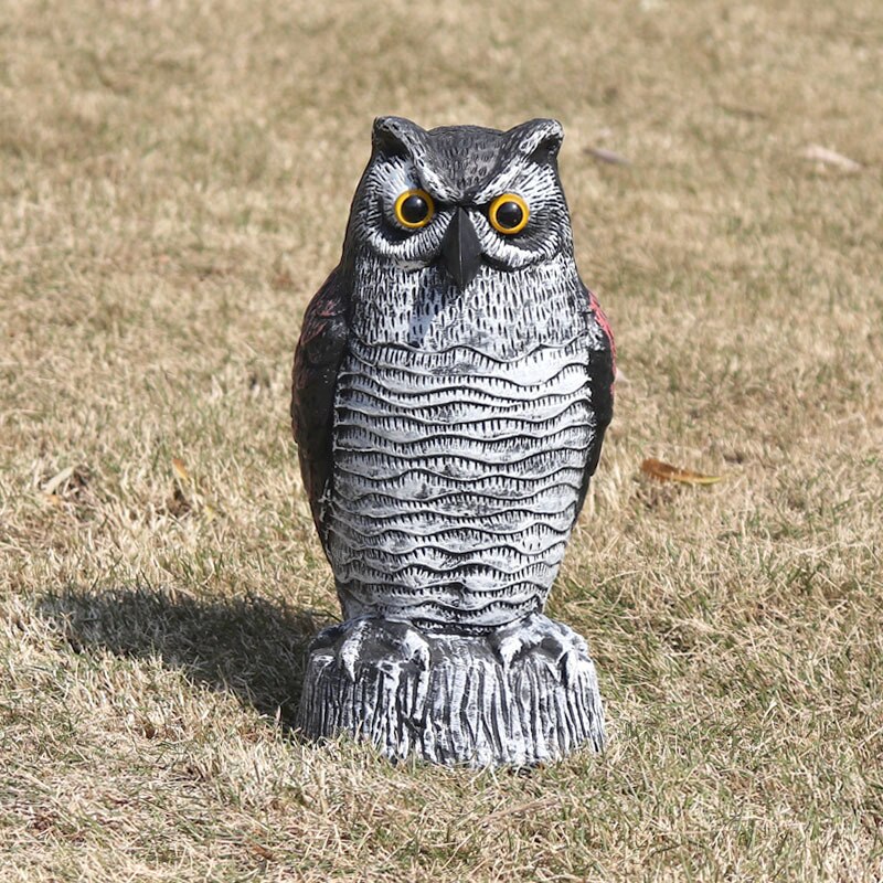 Plastic simulation animal garden scare bird repeller PE blow molding garden decoration owl Garden Ornament