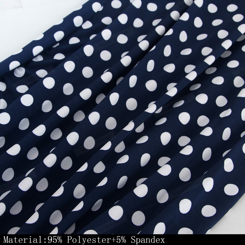 Nice-forever-vestido ceñido con estampado de lunares y flores para mujer, vestidos de oficina con nudo, vestido ajustado de negocios B430