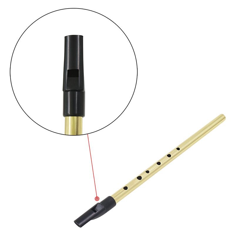 Irish Whistle Ireland Flute whistle Tin whistle Key of D Penny whistle 6 Holes Flute Chanter Mini pocket Musical Instrument Gold