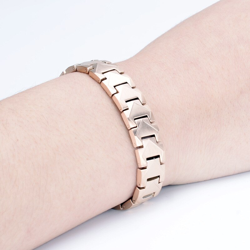 Men's Magnetic Bracelet European American Styele Magnetic Germanium Bracelet Stainless Steel Wristband Health Care Jewelry