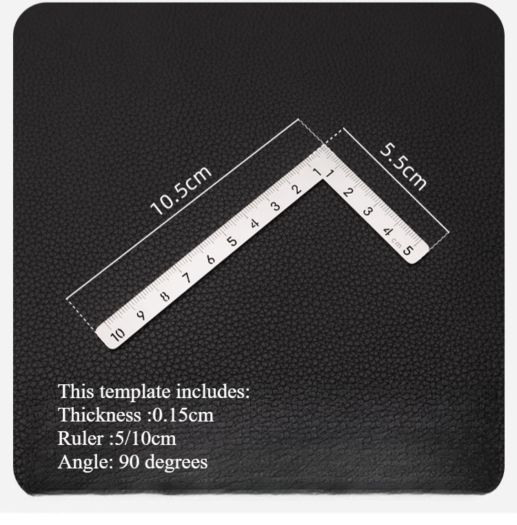 Stainless Steel Round Corner Gauge Arc-shaped Template Handmade Leather DIY Leather Pattern Drawing Pattern Making Drawing Tool: Gold