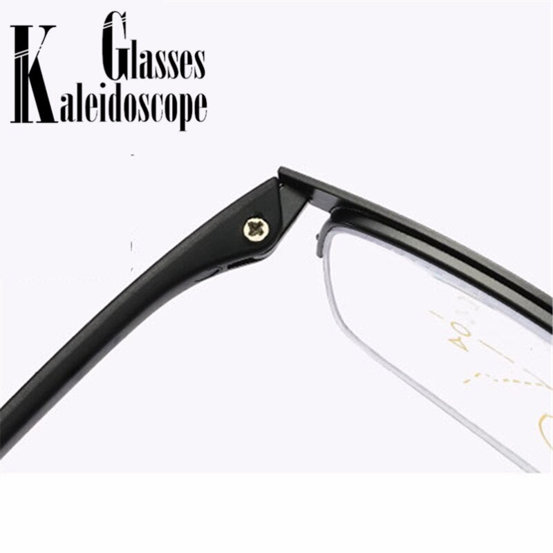 Half montuur progressieve multifocale leesbril dames heren blauw licht blokkerende metalen presbyopische bril dichtbij en veraf  +1.5 to +4