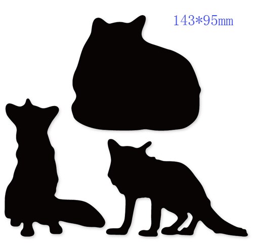 Renard, chat, grenouille, loup élément Animal métal coupe Dies Scrapbooking pour la fabrication de cartes bricolage gaufrage pochoir coupes artisanat Die: Kaki foncé