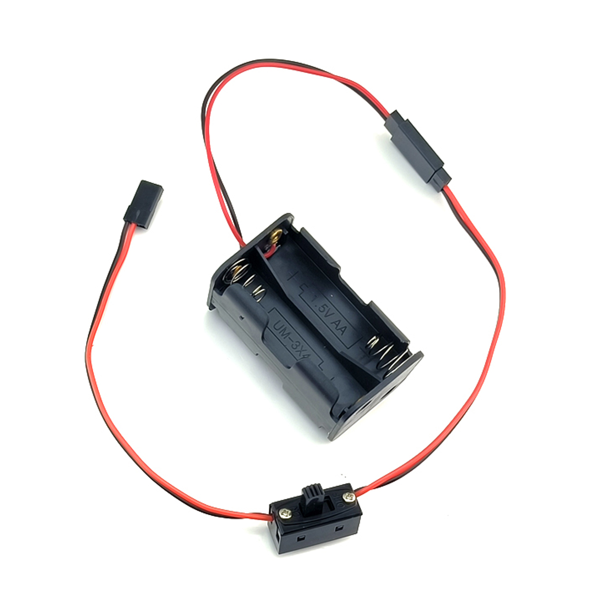 Interruptor receptor RC JR JST 6V luz de encendido/apagado caja de batería Nitro Power para RC coche barco: Gris oscuro
