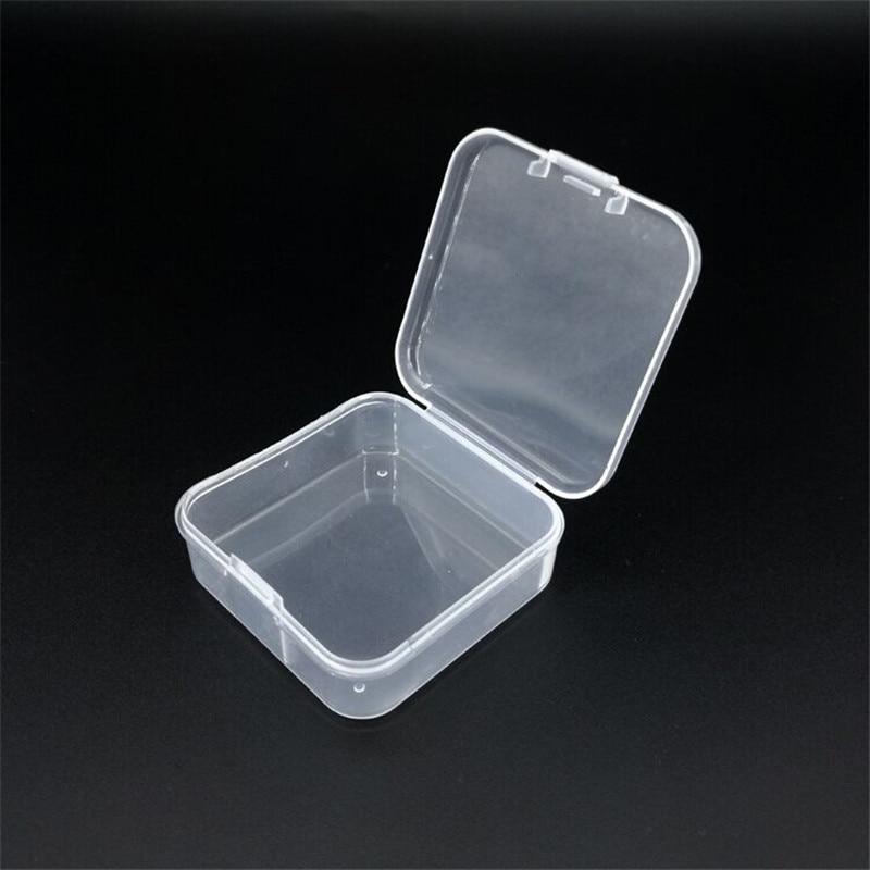 Cajas de plástico pequeñas para pesca, caja de almacenamiento para señuelos, anzuelos, 10 unids/lote