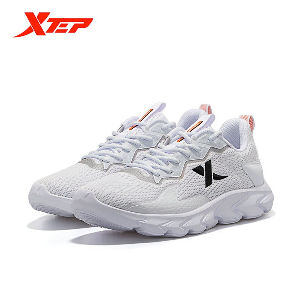 Xtep Spring Running Shoes Lightweight Shock Absorbing Sports Shoes Men's Lightweight Sneakers Student Shoes 879119110032: white black / 44