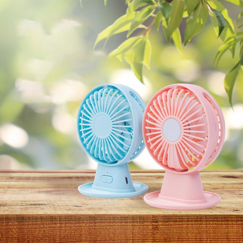 Desktop Fan Adjustable Angle USB Powered ABS 3 Speed Cooling Table Fan for Office