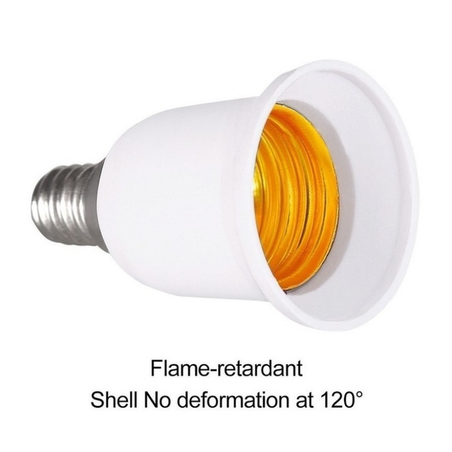 Adaptador VzzUoo E14 a E27, enchufe de conversión, convertidor de plástico ignífugo, Material de , adaptador de bombilla, portalámparas
